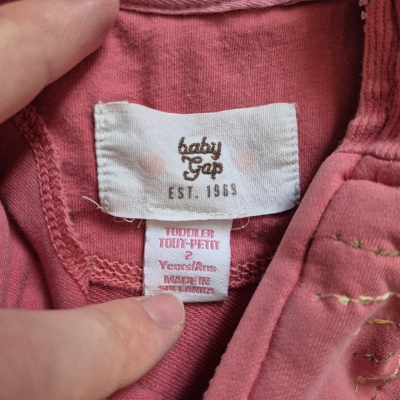 Baby Gap Girls’ Pink Zip-Up Hoodie – Size 2T - Picture 2 of 6